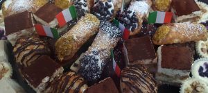 A tray of Italian pastries